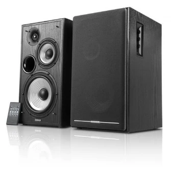 Edifier R2750DB (Bluetooth) Black, 2.0/ 136W (2x68W) RMS, Three-amping, Hi-Fi, Audio in: Bluetooth, two digital (Optical, Coaxial) & two analog (RCA), remote control, wooden, (6.5''+4''+3/4'')