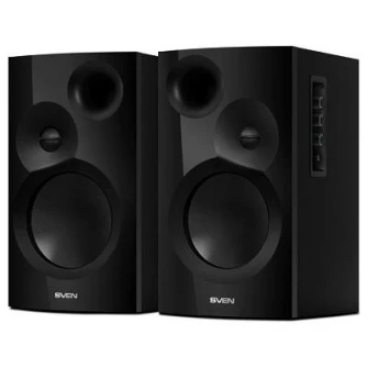 SVEN SPS-701 Black, 2.0 / 2x20W RMS, Bluetooth, разъем для наушников, деревянный, (4+1)