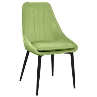 Scaun Deco Florida Light Green/Black Legs HLR54