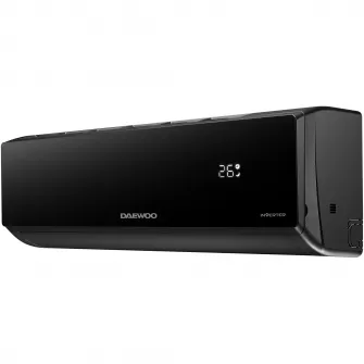 Aparat de aer conditionat Daewoo 9000 BTU, WI-FI, A++, Filtre cu ioni de argint, Eco Mode, iFeel, DAC-09CHSDB-NK, Negru