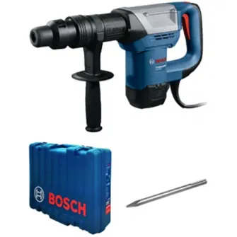 Ciocan demolator Bosch Professional SDS Max GSH 500, 1100 W, 7.5 J, 460 mm diametru gaurire, 2900 percutii/min, dalta, maner suplimentar, valiza profesionala