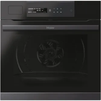 Cuptor incorporabil Haier HWO60SM5S9BH, Electric, 70 l, Autocuratare pirolitica+, Interfata I-MESSAGE TAD STEAM, Wi-Fi+ Bluetooth, Sonda temperatura cu fir, Softclose, Clasa A+, Negru