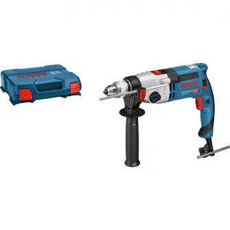 Masina de gaurit si insurubat (bormasina) cu percutie Bosch Professional GSB 24-2, 1100 W, 3000 RPM, 13 mm mandrina rapida, turatie reglabila, maner suplimentar, limitator reglare adancime, valiza L-Case