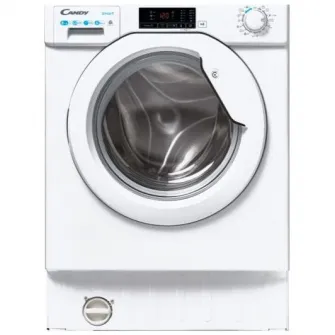 Masina de spalat rufe cu uscator incorporabila Candy CBD 485D1E/1-S, Clasa D, 1400 rpm, Spalare 8 kg, Uscare 5 kg, Easy Iron, Alb