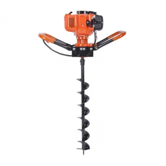 Motoburghiu pe benzina Evotools GEA 520 EPTO, putere 2.2 CP, 52 CC, 2 timpi, 3000 rpm, contine : burghiu 80 cm lungime si 15 cm diametru