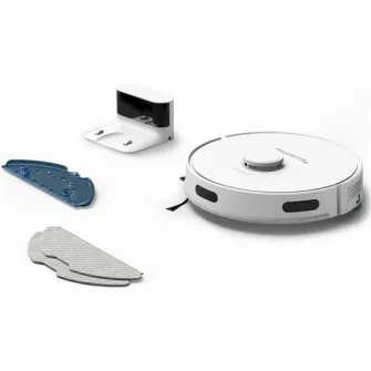 Robot de aspirare Rowenta X-Plorer S75 Animal  Allergy RR8567WH, 31W, curatare 4 in 1, sistem Smart Aqua Power, recipient praf 0.3L, recipient apa 0.3L, 3 senzori de cadere, statie de incarcare, putere aspirare 2700 Pa, autonomie 120 min, alb