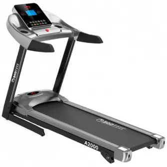 Banda de alergat electrica BodyFit A2000, motor 2,5 CP, viteza pana la 14 km/h, inclinatie electrica, intrare USB si MP3 player, pliabila