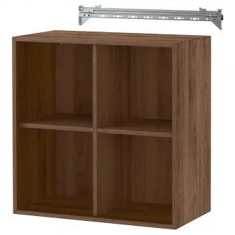 IKEA EKET Etajera suspendata+4 compartimente, aspect nuc, 70x35x70 cm