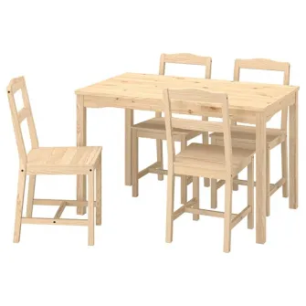 IKEA HÄGERNÄS Masa + 4 scaune, pin