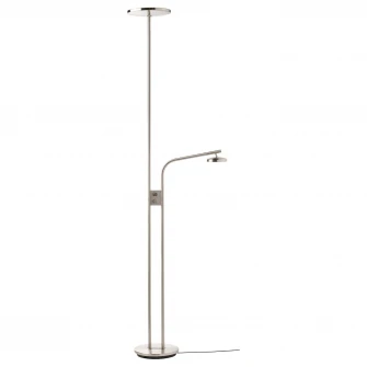 IKEA ISJAKT Lampadar LED/lampa citit, intensitate reglabila/nichelat, 180 cm