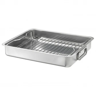 IKEA KONCIS Tava cu gratar, inox, 40x32 cm