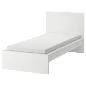 IKEA MALM Cadru pat+saltea, alb/Åbygda ferma, 90x200 cm