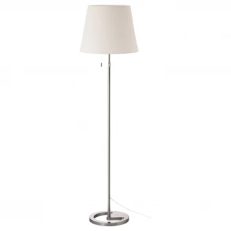 IKEA NYFORS Lampadar, nichelat alb