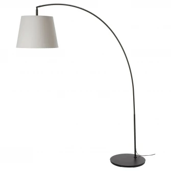 IKEA SKOTTORP / SKAFTET Lampadar, arcuit, gri