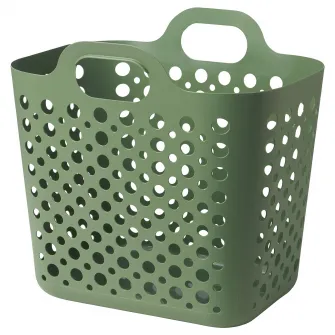 IKEA SLIBB Cos rufe flexibil, verde, 24 l