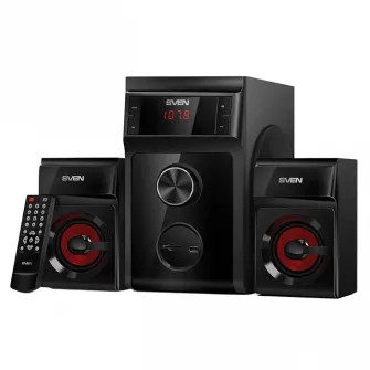 Колонки SVEN MS-302 SD-card, USB, FM, Black, 40w/20w + 2x10w/2.1