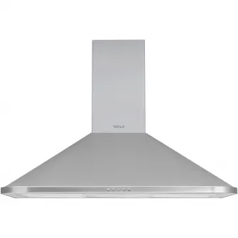 Hota decorativa semineu Tesla DC900AXP, 1 motor 190W, Putere de absorbtie 630 m3/h, 3 viteze, Led 2x2W, 90 cm, Inox