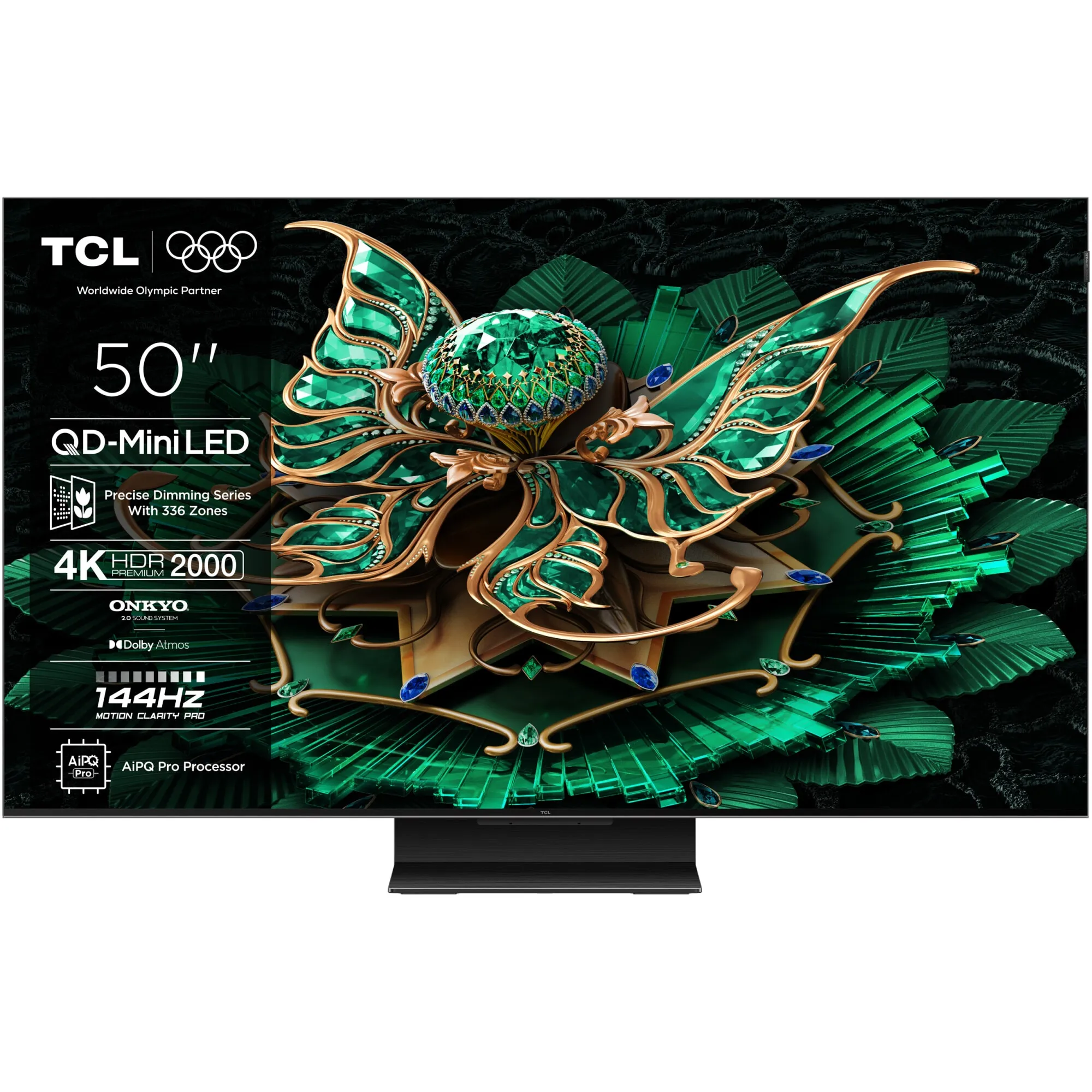 Televizor TCL MiniLed 50C7K, 126 cm, Smart Google TV, 4K Ultra HD, 100Hz, Clasa F (Model 2025)
