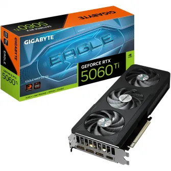 Placa video Gigabyte GeForce RTX 5060 Ti EAGLE MAX OC 8G,GDDR7,128 bit,Negru