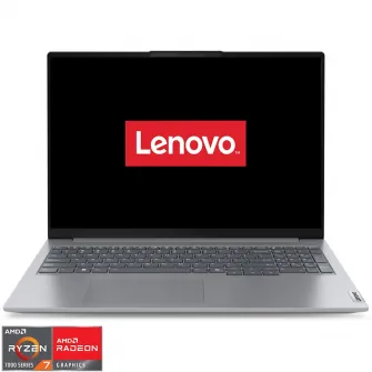 Laptop Lenovo ThinkBook 16 G7 ARP cu procesor AMD Ryzen™ 7 7735HS pana la 4.7GHz, 16" WUXGA, IPS, 32GB DDR5, 1TB SSD, AMD Radeon™ 680M Graphics, No OS, Arctic Grey, 3y on-site Premium Care