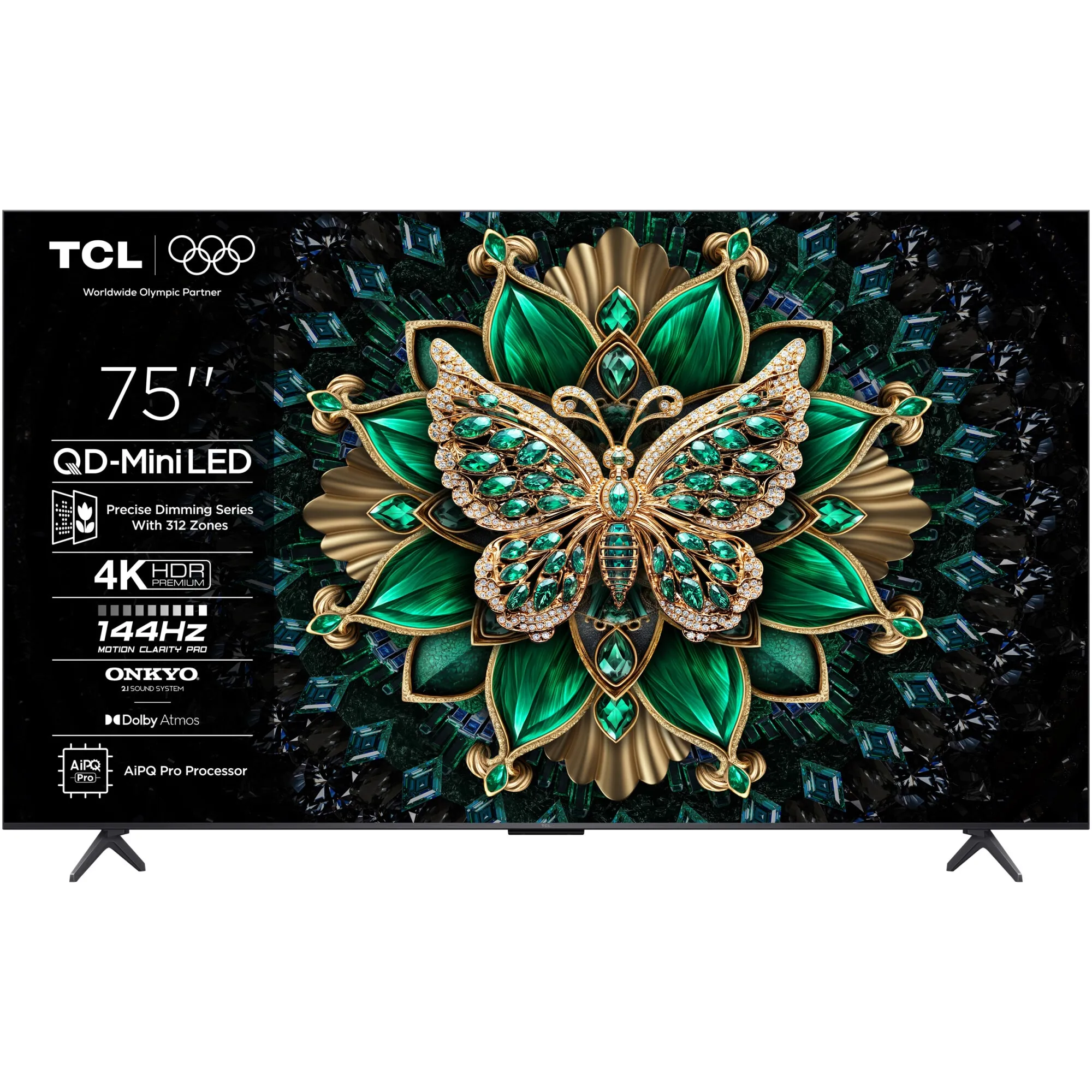 Televizor TCL MiniLed 75C6K, 189 cm, Smart Google TV, 4K Ultra HD, 100Hz, Clasa F (Model 2025)