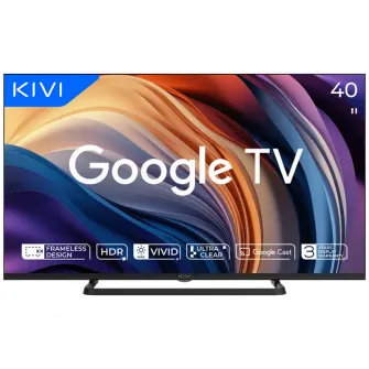 40'' LED SMART TV KIVI 40F710QB, 1920x1080 FHD, Google TV, Negru