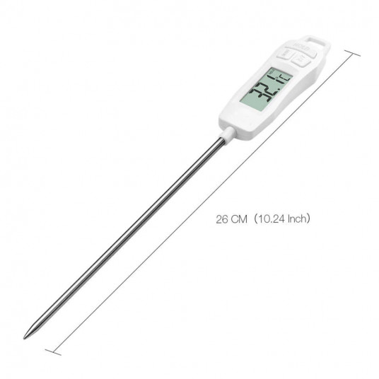 Termometru Digital Cu Sonda Pentru Bucatarie Lichide Alimente Lactate Prajituri Ceara Etc 50 C