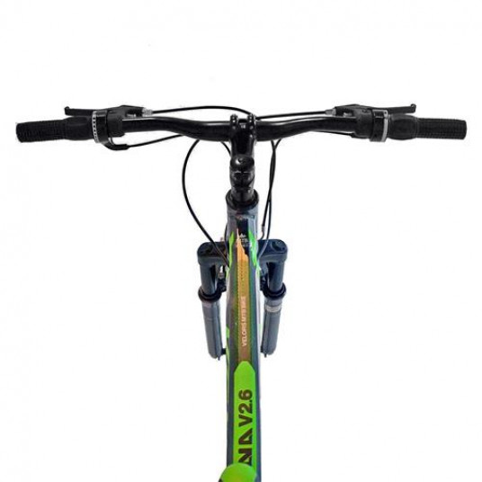 Велосипед MTB 26 \u0026 quot; Велюр V2671, рамка AL, двойной обод, серый /  зеленый