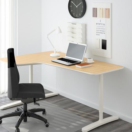 Ikea Bekant Cadru Blat Colt Alb 160x110 Cm