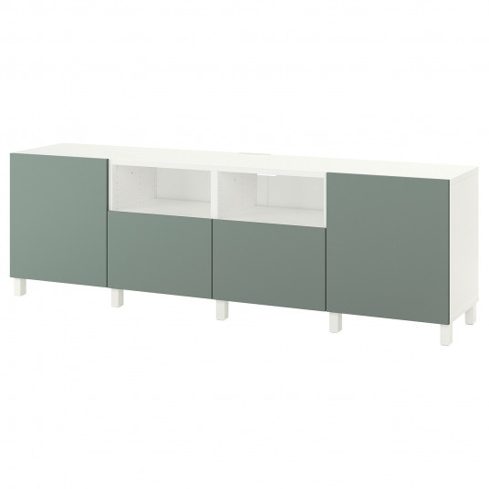 Ikea Besta Comoda Tv Usi Ti Sertare Alb Notviken Stubbarp Gri
