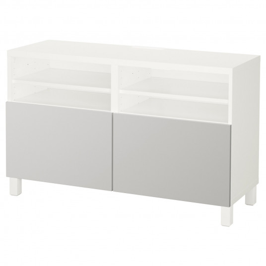 Ikea Besta Comoda Tv Cu Usi Alb Lappviken Lappviken Stubbarp Gri
