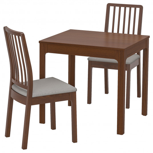 Ikea Ekedalen Ekedalen Masa 2 Scaune Maro Orrsta Gri 80 120 Cm