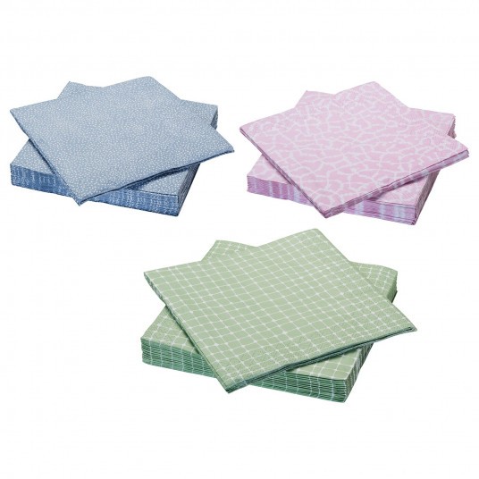 Ikea Entusiasm Servetel Hartie Culori Asortate 33x33 Cm