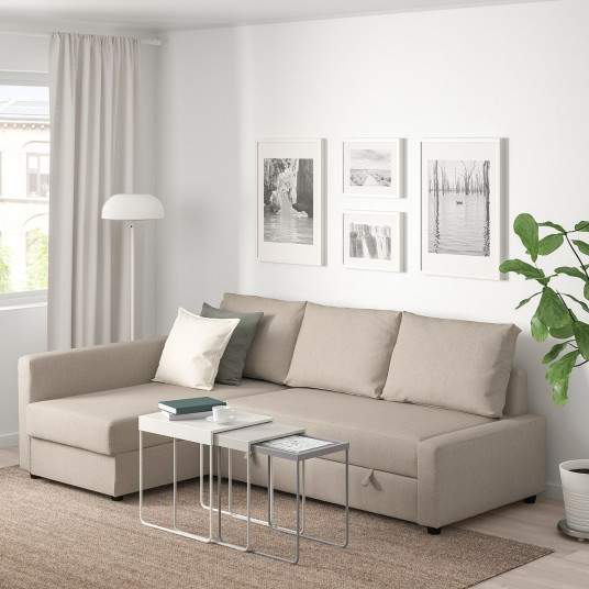 Ikea Friheten Coltar Extensibil Cu Depozitare Hyllie Bej