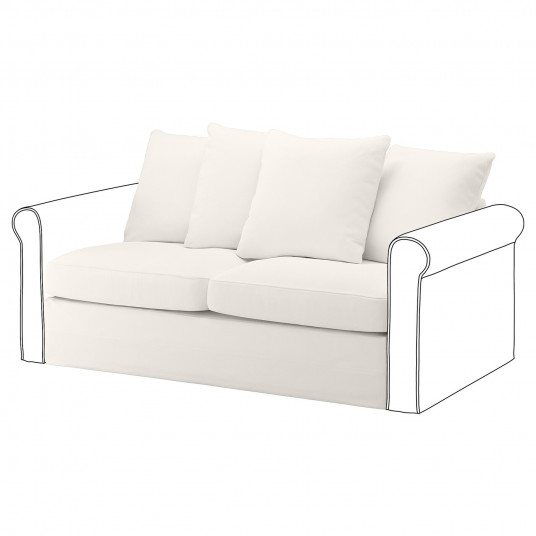 Ikea Gronlid Canapea 2 Locuri Sectiune Pat Ljungen Rosu Inchis