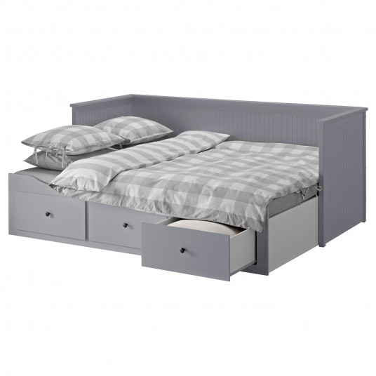 Ikea Hemnes Divan 3sertare 2saltele Gri Malfors Fermitate Medie