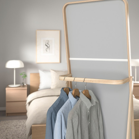 Ikea Ikornnes Oglinda Cu Suport Frasin 52x167 Cm