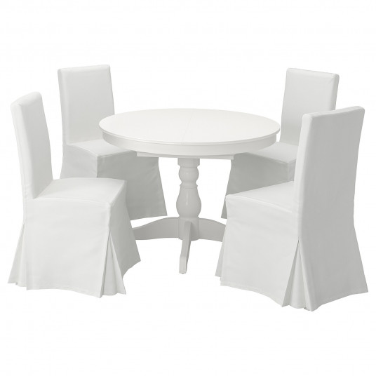 ikea ingatorp henriksdal masa 4 scaune alb blekinge alb 110 cm
