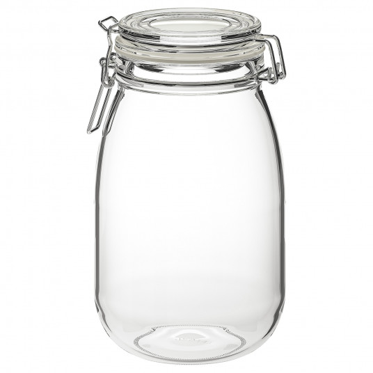 Ikea Korken Borcan Cu Capac Sticla Transparenta 1 8 L