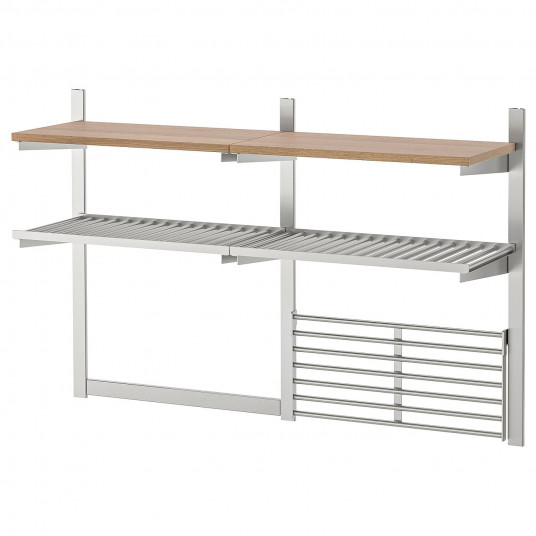 Ikea Kungsfors Sina Polita Suport Cutite Gratar Inox Furnir Frasin