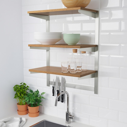 Ikea Kungsfors Sina Susp Polita Suport Magn Cutite Inox Frasin