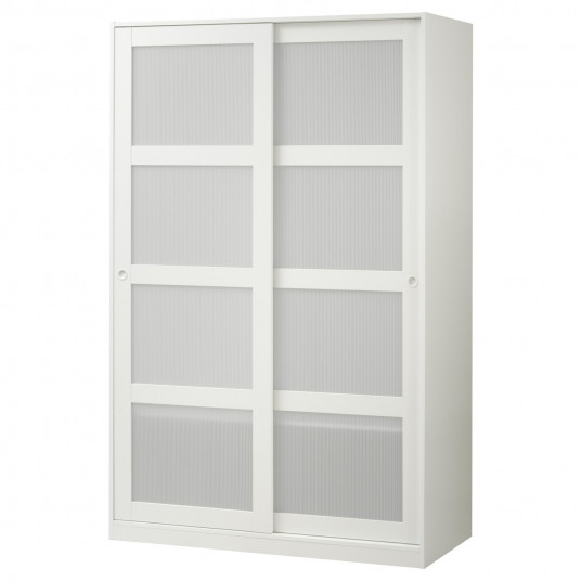 Ikea Kvikne Dulap Cu 2 Usi Glisante Alb 120x190 Cm