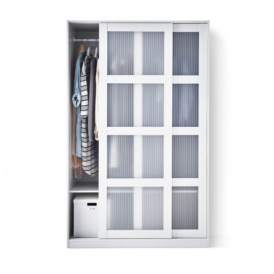 Ikea Kvikne Dulap Cu 2 Usi Glisante Alb 120x190 Cm