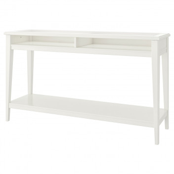 ikea liatorp masa auxiliara alb sticla 133x37 cm