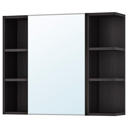 Ikea Lillangen Dulap Oglinda 1 Usa 2 Unitati Capat Negru Maro 78x21x64 Cm
