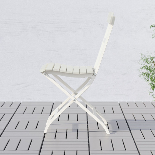 ikea malaro scaun exterior alb pliant alb
