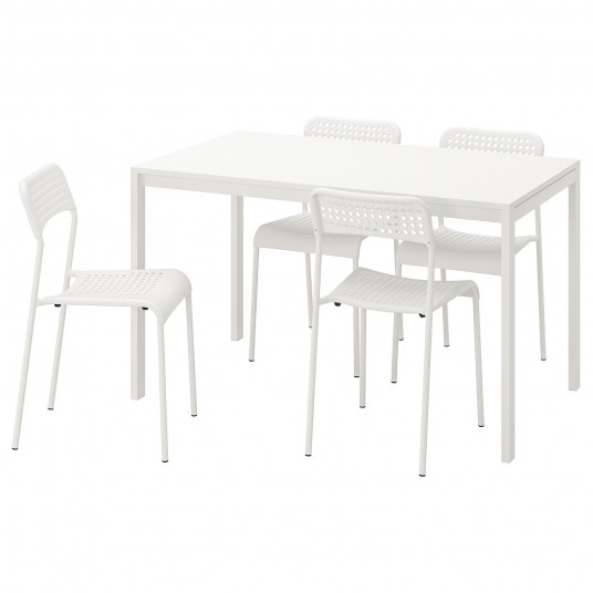 Ikea Melltorp Adde Masa 4 Scaune Alb
