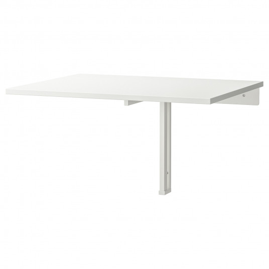 Ikea Norberg Masa Extensibila De Perete Alb 74x60 Cm
