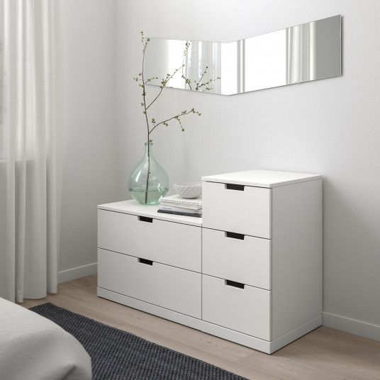 Perhaps mourning Glamor NORDLI Comoda 5 sertare, alb, 120x76 cm - IKEA Moldova