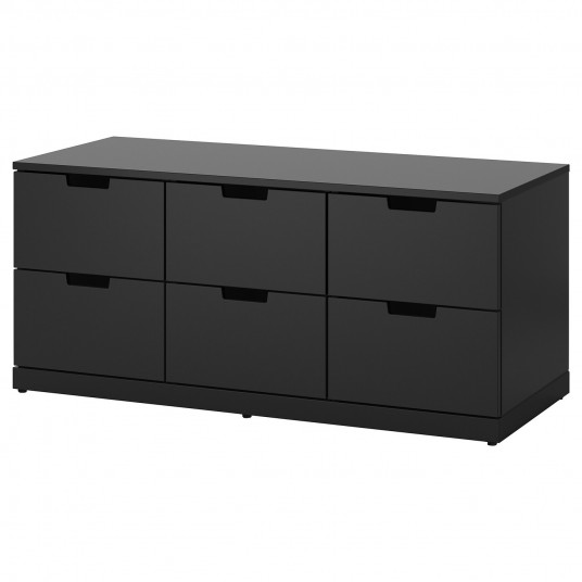 Ikea Nordli Comoda 6 Sertare Antracit 120x54 Cm